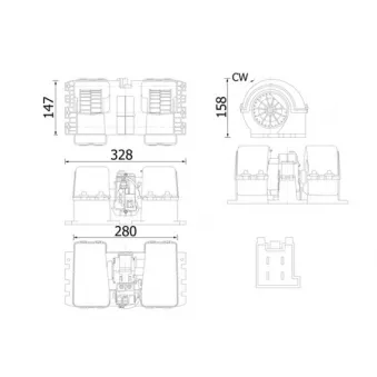 Pulseur d'air habitacle MAHLE AB 38 000S