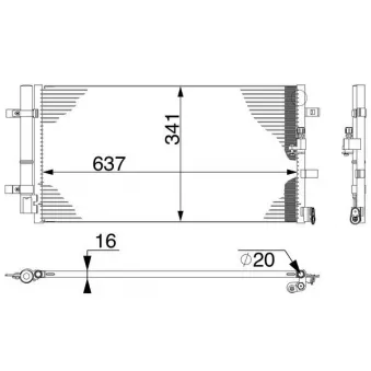 Condenseur, climatisation MAHLE OEM 4G0260403P