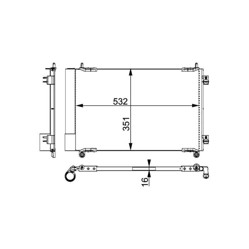 Condenseur, climatisation MAHLE AC 664 000P - Visuel 1