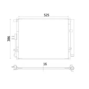 Condenseur, climatisation MAHLE AC 957 000S