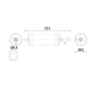 Filtre déshydratant, climatisation MAHLE AD 323 000S