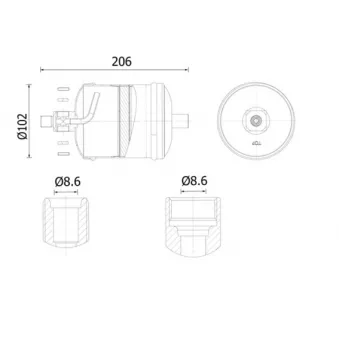 MAHLE AD 324 000S - Filtre déshydratant, climatisation