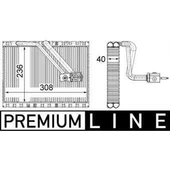 MAHLE AE 127 000P - Evaporateur climatisation