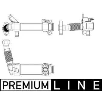 Radiateur, réaspiration des gaz d'échappement MAHLE CE 17 000P