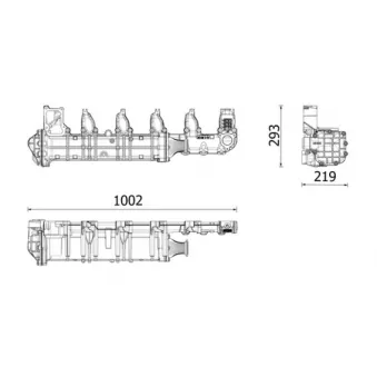 Radiateur, réaspiration des gaz d'échappement MAHLE CE 51 000P
