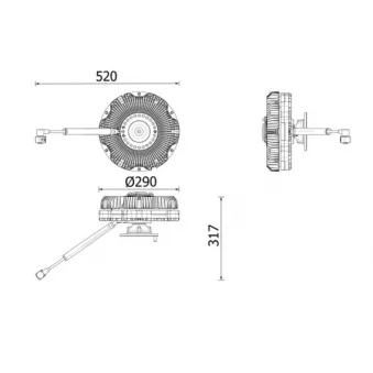 Embrayage, ventilateur de radiateur MAHLE CFC 276 000P