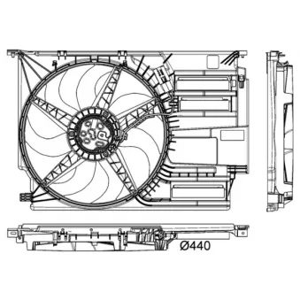 Ventilateur, refroidissement du moteur MAHLE CFF 403 000P pour BMW Série 2 220 d xDrive - 190cv