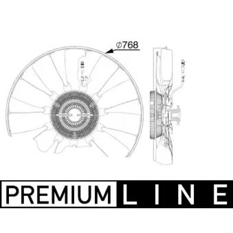 Ventilateur, refroidissement du moteur MAHLE OEM 51066007061