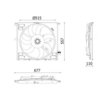 Ventilateur, refroidissement du moteur MAHLE CFF 633 000P pour ALFA ROMEO STELVIO 2.0 Q4 - 280cv