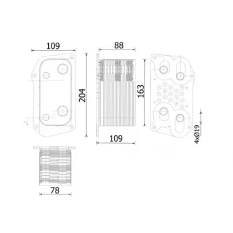 Radiateur d'huile MAHLE CLC 318 000S