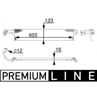 Radiateur d'huile de boîte automatique MAHLE CLC 71 000P