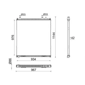 Radiateur, refroidissement du moteur MAHLE CR 106 000P