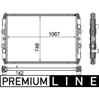 Radiateur, refroidissement du moteur MAHLE OEM 81061016502