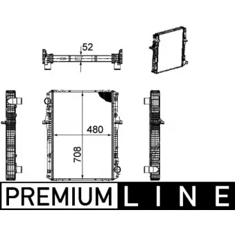 Radiateur, refroidissement du moteur MAHLE OEM 21400LA400