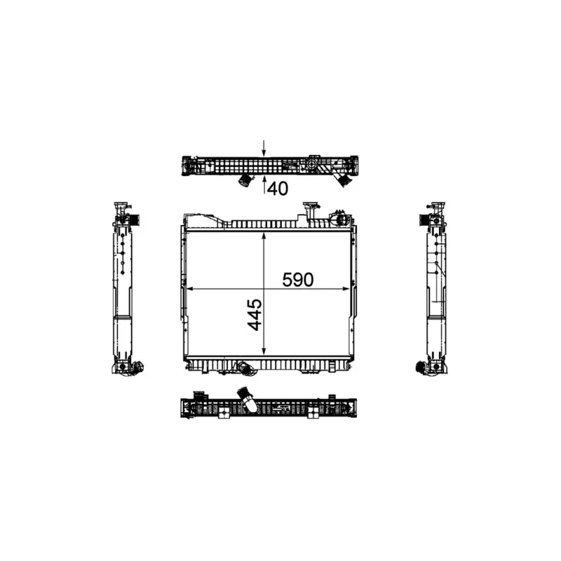 Radiateur, refroidissement du moteur MAHLE CR 1171 000P - Visuel 1