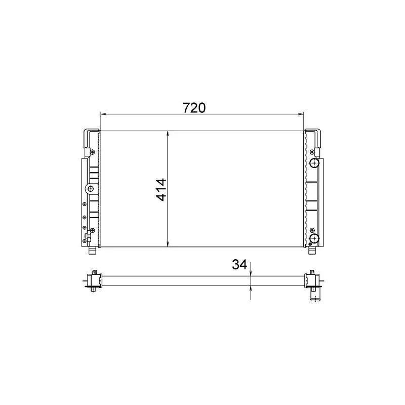 Radiateur, refroidissement du moteur MAHLE CR 1533 000S - Visuel 1