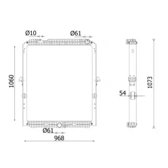 Radiateur, refroidissement du moteur MAHLE OEM a9605000901