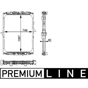Radiateur, refroidissement du moteur MAHLE CR 728 000P