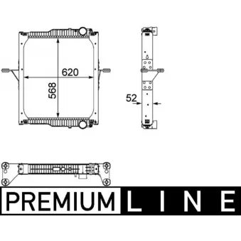Radiateur, refroidissement du moteur MAHLE OEM 7420809769