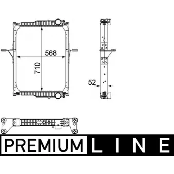 Radiateur, refroidissement du moteur MAHLE OEM 85000665