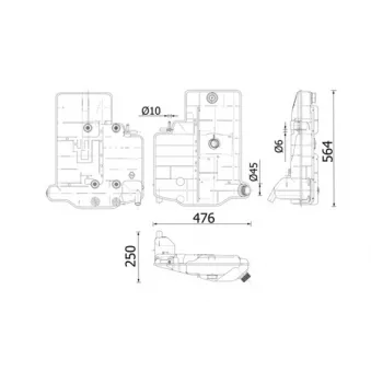 Vase d'expansion, liquide de refroidissement MAHLE CRT 37 000S