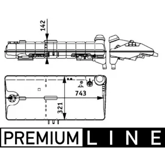 Vase d'expansion, liquide de refroidissement MAHLE CRT 50 000P