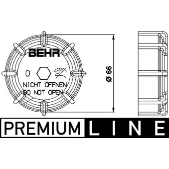 Bouchon, réservoir de liquide de refroidissement MAHLE OEM A0005016415