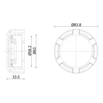 Bouchon, réservoir de liquide de refroidissement MAHLE CRTC 3 000S