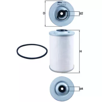 Filtre à carburant MAHLE OEM 0024866064