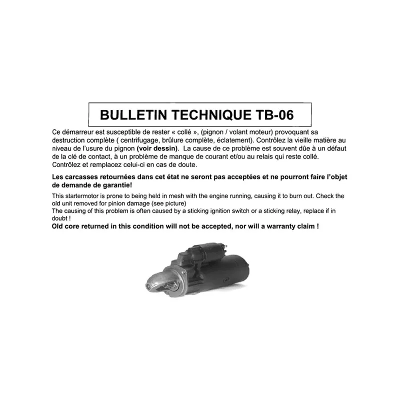 Démarreur DA SILVA JD020722 - Visuel 2