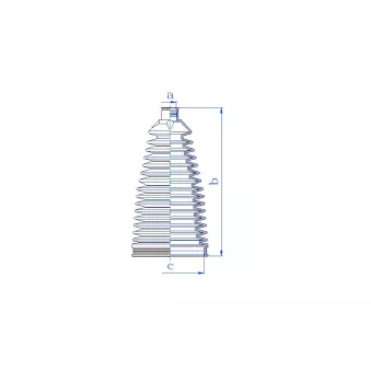 Jeu de joints-soufflets, direction avant gauche DA SILVA OEM 4553509120