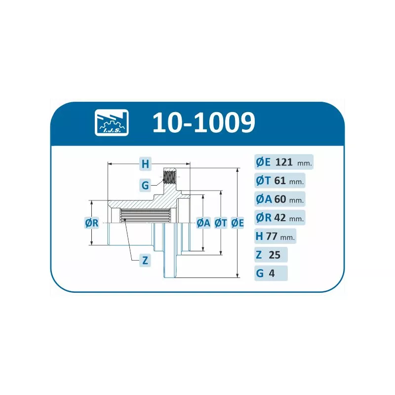 Moyeu de roue IJS GROUP 10-1009 - Visuel 1