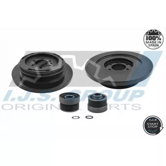 Kit de poulies, vilebrequin IJS GROUP 17-1015KIT pour BMW Série 7 725tds - 143cv