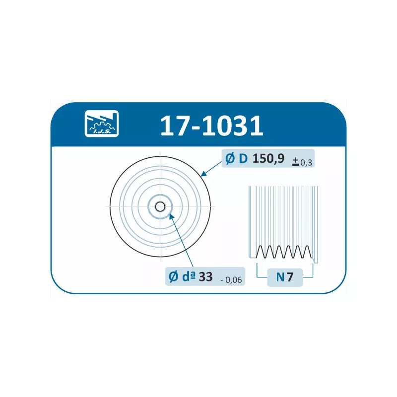 Poulie, vilebrequin IJS GROUP 17-1031 - Visuel 1