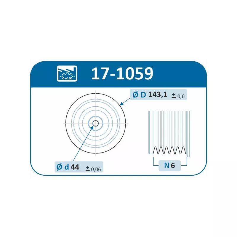 Poulie, vilebrequin IJS GROUP 17-1059 - Visuel 1