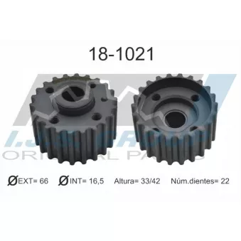 Roue dentée, vilebrequin IJS GROUP 18-1021 pour SKODA OCTAVIA 1.9 TDI - 105cv