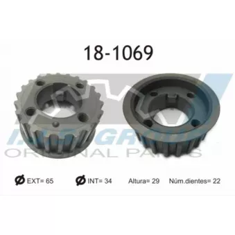 Roue dentée, vilebrequin IJS GROUP 18-1069 pour VOLKSWAGEN TRANSPORTER - COMBI 2.5 TDI Syncro - 102cv