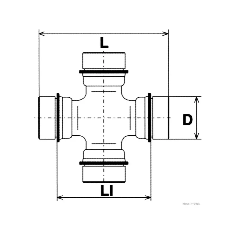 Joint, arbre longitudinal HERTH+BUSS JAKOPARTS J2923001 - Visuel 1