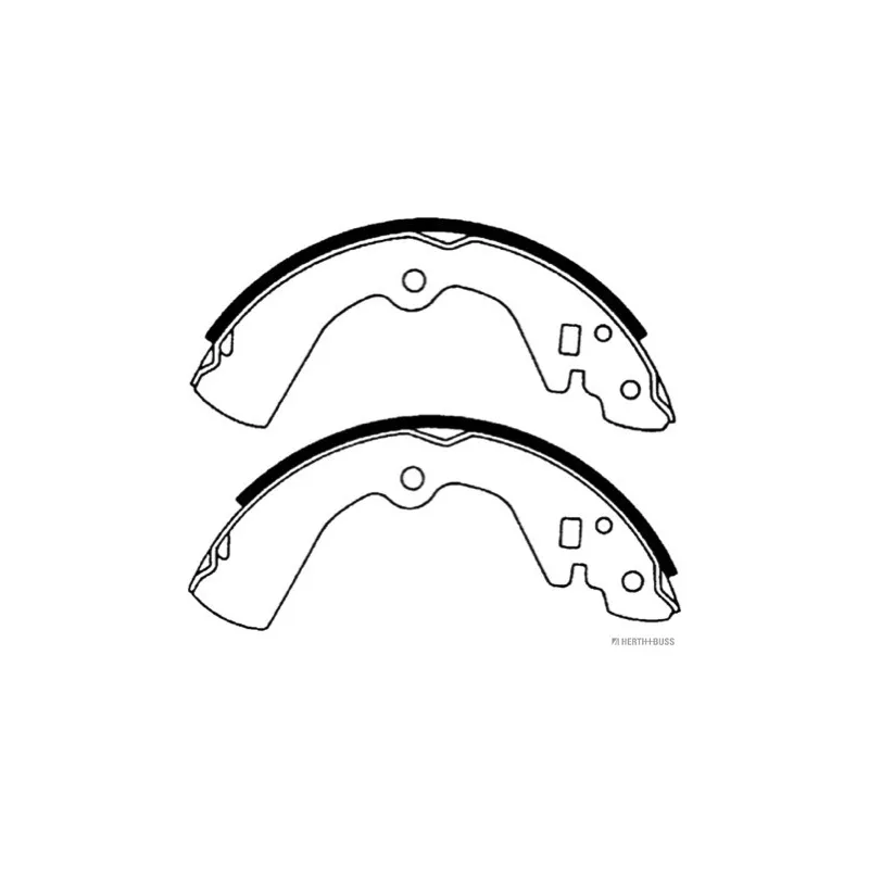 Jeu de mâchoires de frein HERTH+BUSS JAKOPARTS J3501034 - Visuel 1