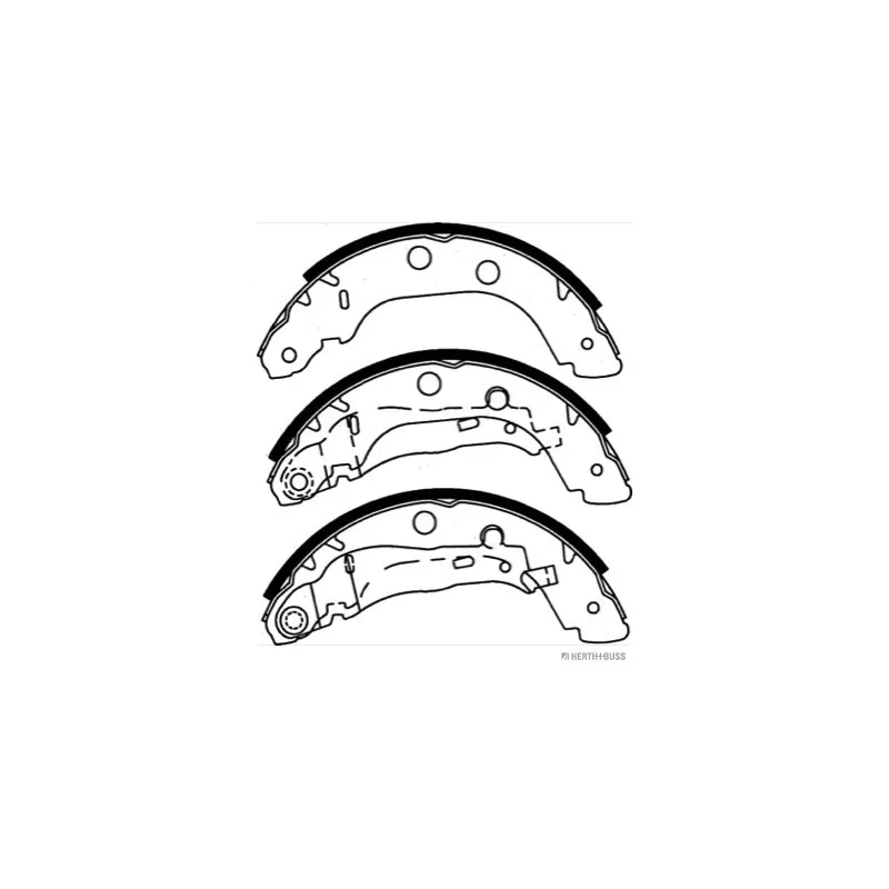 Jeu de mâchoires de frein HERTH+BUSS JAKOPARTS J3501051 - Visuel 1