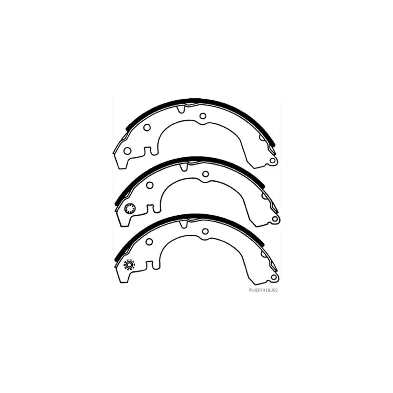Jeu de mâchoires de frein HERTH+BUSS JAKOPARTS J3502038 - Visuel 1