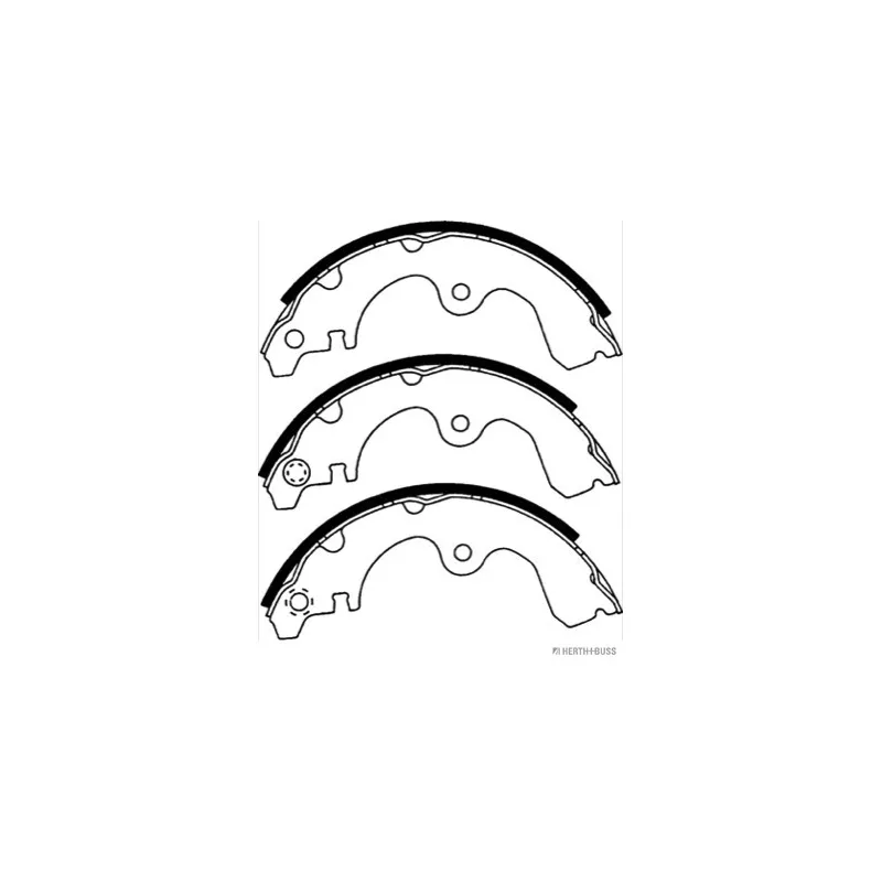 Jeu de mâchoires de frein HERTH+BUSS JAKOPARTS J3502047 - Visuel 1