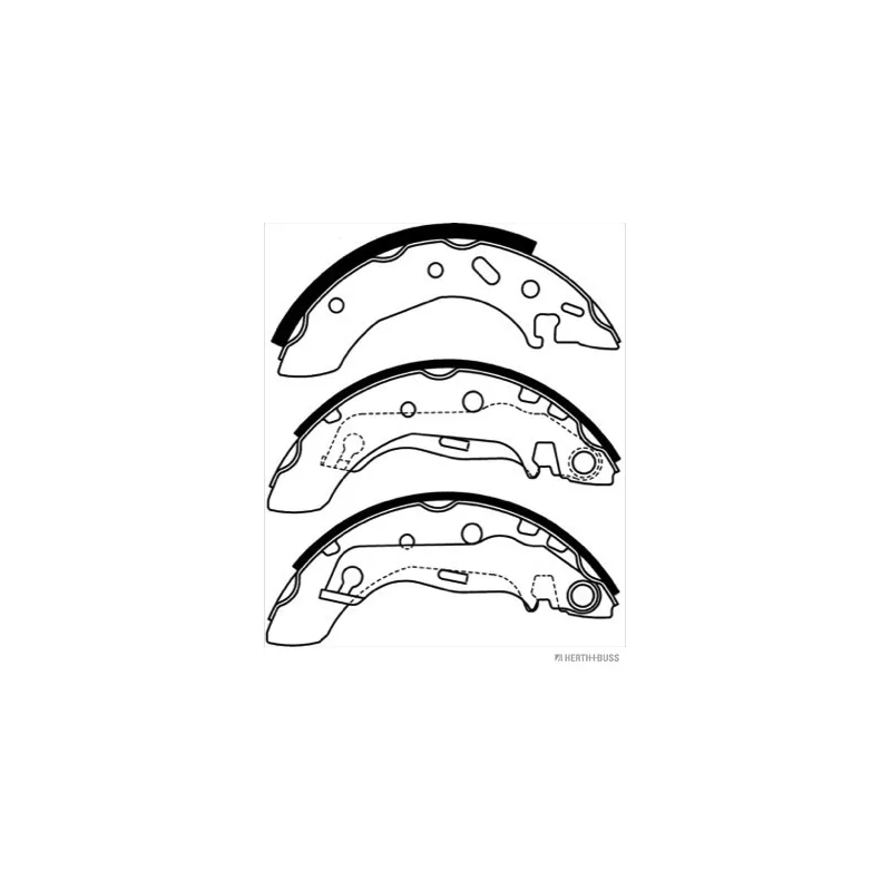 Jeu de mâchoires de frein HERTH+BUSS JAKOPARTS J3503038 - Visuel 1