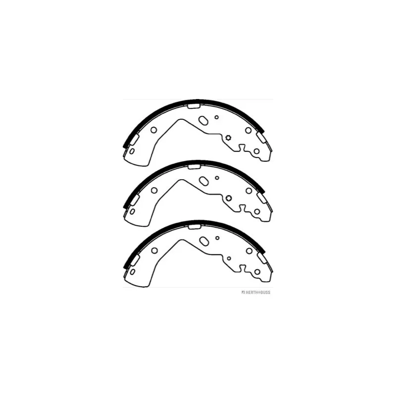 Jeu de mâchoires de frein HERTH+BUSS JAKOPARTS J3503050 - Visuel 1