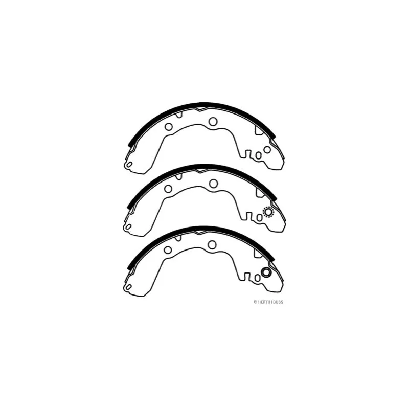 Jeu de mâchoires de frein HERTH+BUSS JAKOPARTS J3505030 - Visuel 1