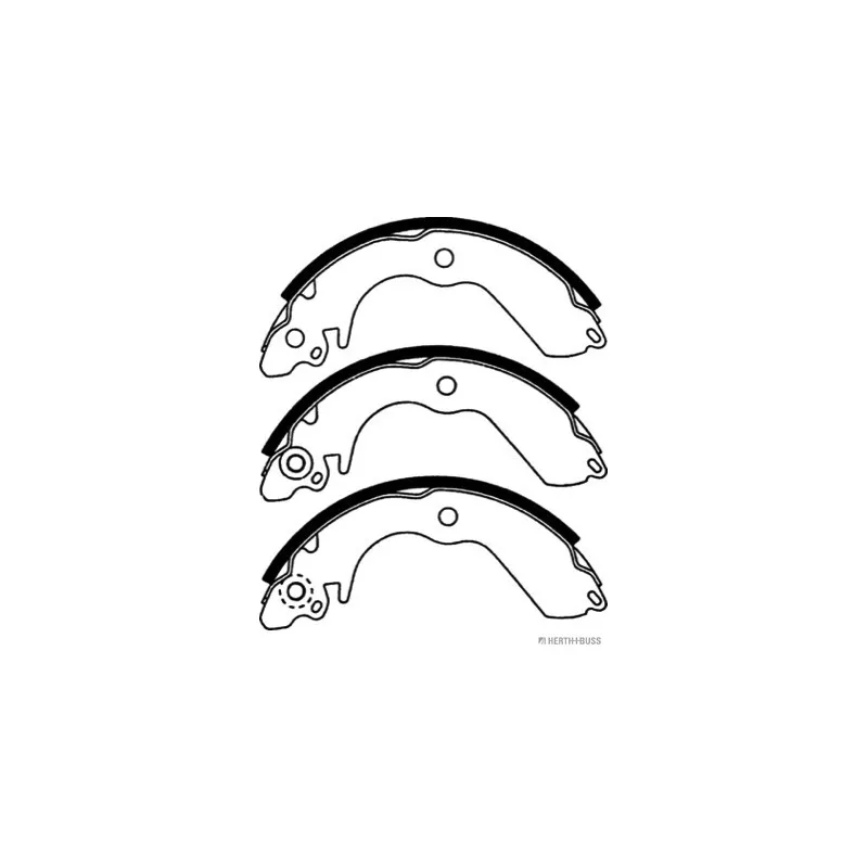Jeu de mâchoires de frein HERTH+BUSS JAKOPARTS J3505031 - Visuel 1