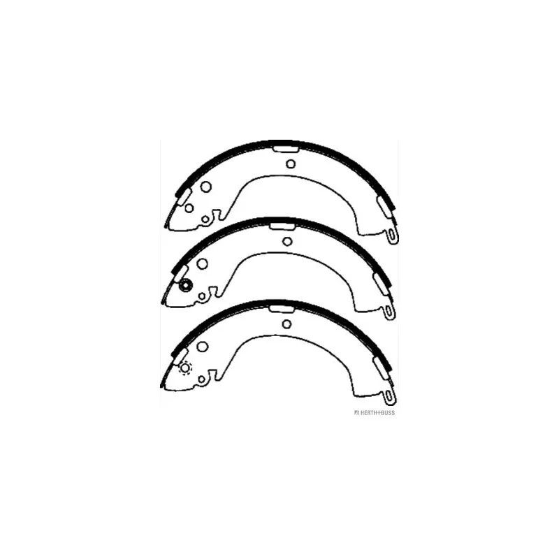 Jeu de mâchoires de frein HERTH+BUSS JAKOPARTS J3505033 - Visuel 1