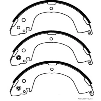 Jeu de mâchoires de frein HERTH+BUSS JAKOPARTS OEM MN116512