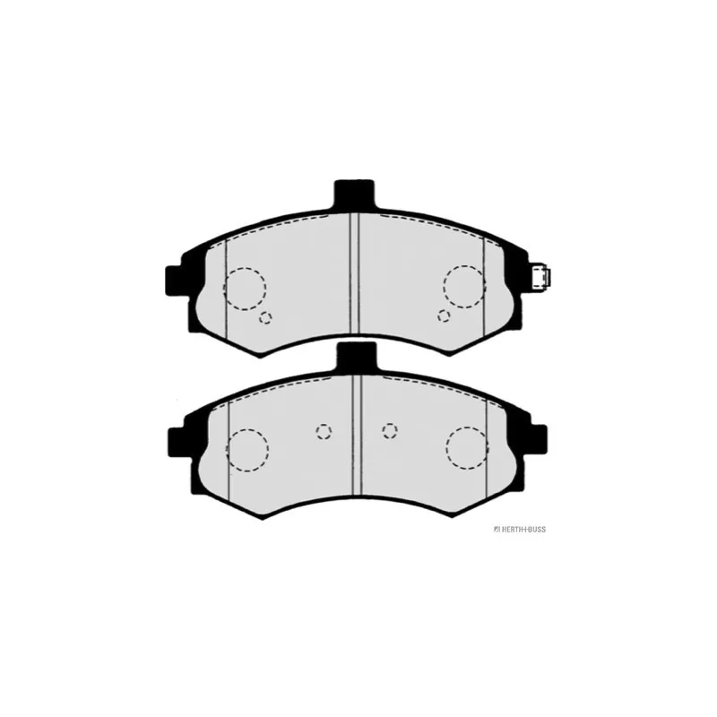 Jeu de 4 plaquettes de frein avant HERTH+BUSS JAKOPARTS J3600547 - Visuel 1