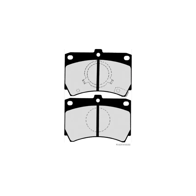 Jeu de 4 plaquettes de frein avant HERTH+BUSS JAKOPARTS J3603026 - Visuel 1